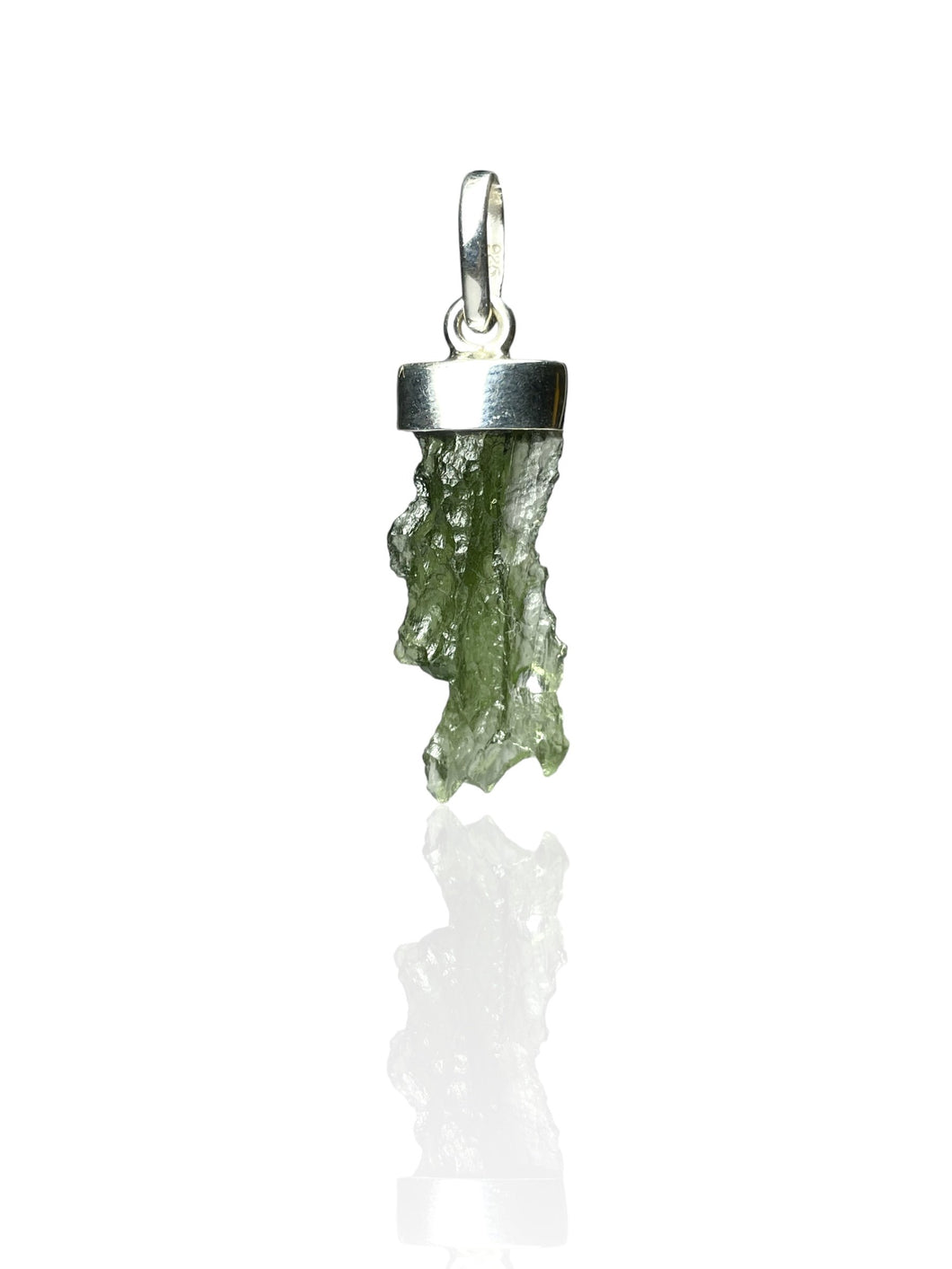 Pendant Moldavite 925 Silver Cap Bail