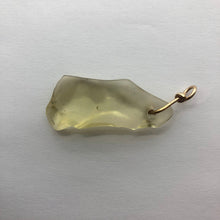 Load image into Gallery viewer, Libyan Desert Glass Pendant  - 14k Gold Filled Simple Bail- 8.60GR/43.0CT - New England Artisan Crafted -
