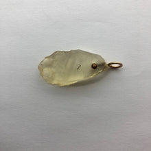 Load image into Gallery viewer, Libyan Desert Glass Pendant  - 14k Gold Filled Simple Bail- 5.67GR/28.35CT - New England Artisan Crafted -
