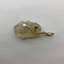 Load image into Gallery viewer, Libyan Desert Glass Pendant  - 14k Gold Filled Hand Punched Bail- 6.12GR/30.60CT - New England Artisan Crafted -
