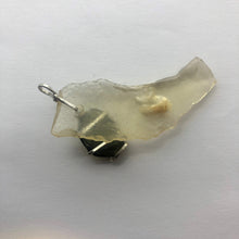 Load image into Gallery viewer, Tumbled Moldavite with Libyan Desert Glass Crystal Combo Pendant- 9.65gr - New England Artisan Crafted -
