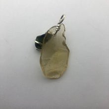 Load image into Gallery viewer, Tumbled Moldavite with Libyan Desert Glass Crystal Combo Pendant- 8.0gr - New England Artisan Crafted -
