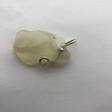 Load image into Gallery viewer, Libyan Desert Glass Pendant  - Sterling Silver Hand Set- 9.30GR/46.50CT - New England Artisan Crafted -
