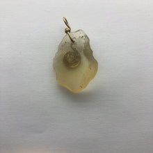 Load image into Gallery viewer, Libyan Desert Glass Pendant  - 14k Gold Filled Coiled Bail- 6.55GR/32.75CT - New England Artisan Crafted -
