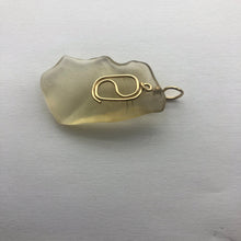 Load image into Gallery viewer, Libyan Desert Glass Pendant  - 14k Gold Filled Coiled Bail- 7.65GR/38.25CT - New England Artisan Crafted -
