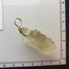 Load image into Gallery viewer, Tumbled Moldavite/Libyan Desert Glass Crystal Combo Pendant - 14k Gold Filled - 7.32gr - New England Artisan Crafted -
