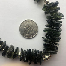 Load image into Gallery viewer, Tumbled Moldavite Necklace - 925 Silver - 83.2gr/415.1ct - 93 Moldavite Pieces
