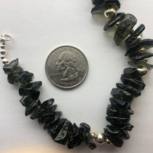 Load image into Gallery viewer, Tumbled Moldavite Necklace - 925 Silver - 83.2gr/415.1ct - 93 Moldavite Pieces
