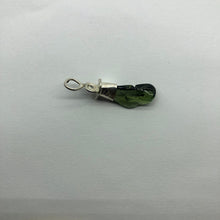 Load image into Gallery viewer, New England Hand Crafted - Tumbled Moldavite Pendant - Sterling Silver Cap Swirl Bail - 3.43gr -
