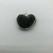 Load image into Gallery viewer, Moldavite Pendant - Heart Shaped - 7.75gr/38.75ct - Sterling Silver Prong Set- New England Hand Crafted -
