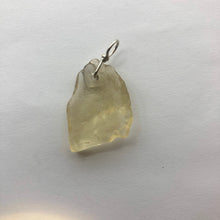 Load image into Gallery viewer, Libyan Desert Glass Pendant  - Sterling Silver Hand Set- 6.85GR/34.25CT - New England Artisan Crafted -
