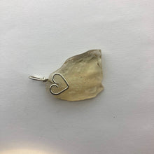 Load image into Gallery viewer, Libyan Desert Glass Pendant  - Sterling Silver Hand Set- 6.85GR/34.25CT - New England Artisan Crafted -
