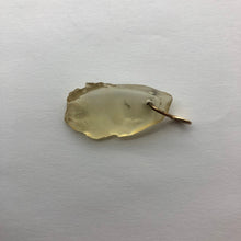 Load image into Gallery viewer, Libyan Desert Glass Pendant  - 14k Gold Filled Simple Bail- 5.67GR/28.35CT - New England Artisan Crafted -
