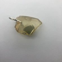 Load image into Gallery viewer, Tumbled Moldavite with Libyan Desert Glass Crystal Combo Pendant- 9.67gr - New England Artisan Crafted -
