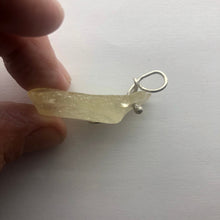 Load image into Gallery viewer, Libyan Desert Glass Pendant  - Sterling Silver Hand Set- 9.30GR/46.50CT - New England Artisan Crafted -
