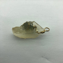 Load image into Gallery viewer, Tumbled Moldavite/Libyan Desert Glass Crystal Combo Pendant - 14k Gold Filled - 7.32gr - New England Artisan Crafted -
