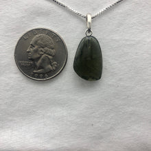 Load image into Gallery viewer, Moldavite Cabochon Pendant - 4.90gr/24.0ct - Drilled w/Polished-Raw sides
