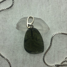 Load image into Gallery viewer, Moldavite Cabochon Pendant - 4.90gr/24.0ct - Drilled w/Polished-Raw sides
