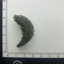 Load image into Gallery viewer, Moldavite Crescent Moon Shaped Crystal - A+ Grade  - 5.31gr/26.55ct - Beautiful Natural Textured Stone
