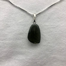 Load image into Gallery viewer, Moldavite Cabochon Pendant - 4.90gr/24.0ct - Drilled w/Polished-Raw sides
