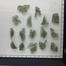 Load image into Gallery viewer, Besednice Moldavite Wholesale Lot - 16 Pieces B-Grade -   .9 - 1.5 grams per piece  - 20.3 grams total
