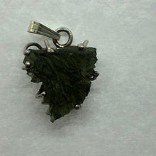 Load image into Gallery viewer, Besednice Moldavite Pendant - 2.4gr/12.0ct - 925 Silver Prong Set -
