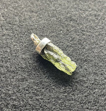 Load image into Gallery viewer, Moldavite Pendant 925 Silver Cap Bail Natural Metaphysical Crystal 2.72gr/13.6ct With Certificate of Authenticity  COA
