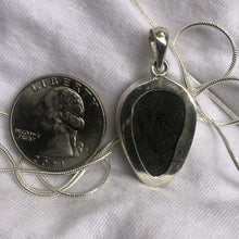 Load image into Gallery viewer, Moldavite Cabachon  Pendant 925 Silver Bezel Set Metaphysical Crystal  36.15 Ct
