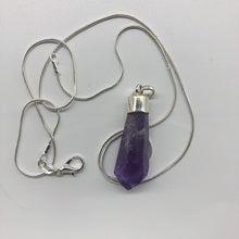 Load image into Gallery viewer, Amethyst Point Pendant 925 Silver Cap Bail 7 grams Brilliant Purple Structure
