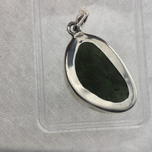 Load image into Gallery viewer, Moldavite Cabachon  Pendant 925 Silver Bezel Set Metaphysical Crystal  39.75 Ct
