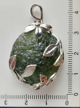 Load image into Gallery viewer, Moldavite Pendant 925 Silver 59.5ct Prong Set w/Certificate of Authenticity
