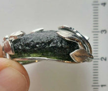 Load image into Gallery viewer, Moldavite Pendant 925 Silver 59.5ct Prong Set w/Certificate of Authenticity
