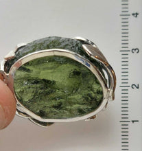 Load image into Gallery viewer, Moldavite Pendant 925 Silver 59.5ct Prong Set w/Certificate of Authenticity
