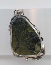 Load image into Gallery viewer, Moldavite Pendant 925 Silver 60ct Prong Set w/Certificate of Authenticity
