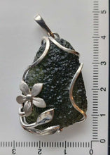 Load image into Gallery viewer, Moldavite Pendant 925 Silver 60ct Prong Set w/Certificate of Authenticity
