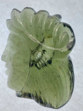 Load image into Gallery viewer, Moldavite Hand Carving Double Bubble inside Head   Certificate of Authenticity
