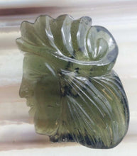 Load image into Gallery viewer, Moldavite Hand Carving Double Bubble inside Head   Certificate of Authenticity
