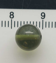 Load image into Gallery viewer, Moldavite Bead 8mm .67Gr/3.35Ct Jewelry Grade With COA Authentic Rare Item
