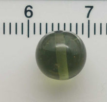 Load image into Gallery viewer, Moldavite Bead 8mm .66Gr/3.30Ct Jewelry Grade With COA Authentic Rare Item
