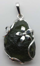 Load image into Gallery viewer, Moldavite Pendant 925 Silver 53.5ct Prong Set w/Certificate of Authenticity
