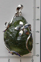 Load image into Gallery viewer, Moldavite Pendant 925 Silver 53.5ct Prong Set w/Certificate of Authenticity
