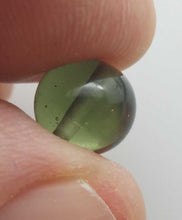 Load image into Gallery viewer, Moldavite Bead 8mm .63Gr/3.15Ct Jewelry Grade With COA Authentic Rare Item
