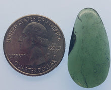 Load image into Gallery viewer, Moldavite cabachon polished/raw sides 4.17gr/20.85ct certificate of authenticity
