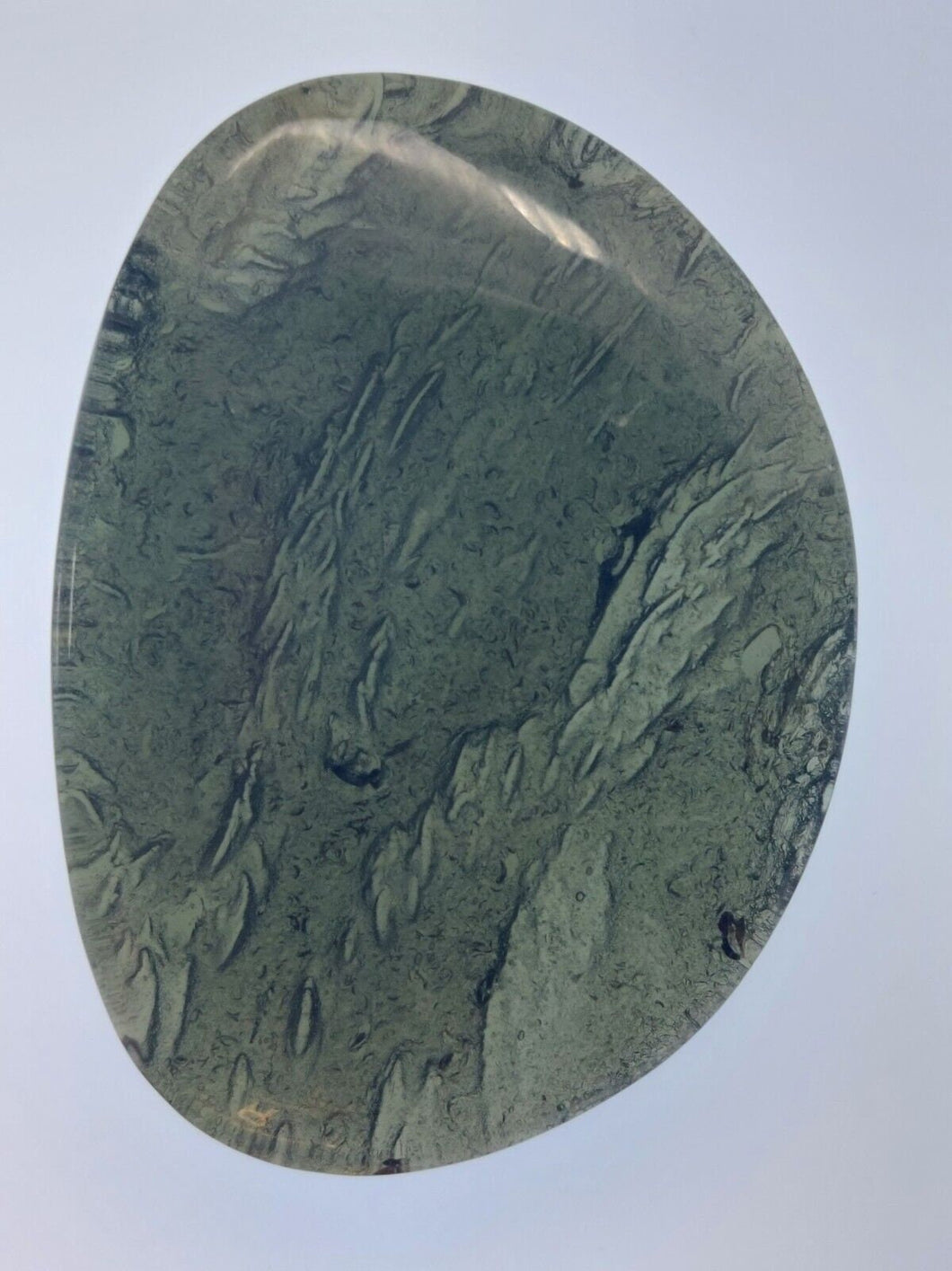 Moldavite cabachon polished/raw sides 9.85gr/49.25ct certificate of authenticity