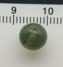 Load image into Gallery viewer, Moldavite bead 8mm .63gr/3.15ct jewelry grade with coa authentic rare item
