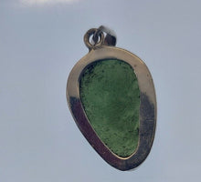 Load image into Gallery viewer, Moldavite cabachon  pendant  bezel set 36.25 ct with certificate of authenticity
