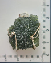 Load image into Gallery viewer, Moldavite pendant 925 silver 50ct prong set w/certificate of authenticity
