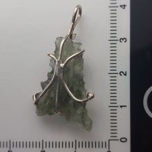 Load image into Gallery viewer, New England Hand Crafted Besednice Moldavite Pendant - 3.07gr/15.35ct - Sterling Silver Prong Set -
