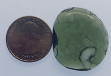 Load image into Gallery viewer, Moldavite cabochon polished/raw sides 6.40gr/32.0ct certificate of authenticity
