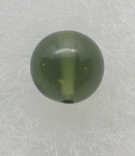 Load image into Gallery viewer, Moldavite bead 8mm .64gr/3.30ct jewelry grade with coa authentic rare item
